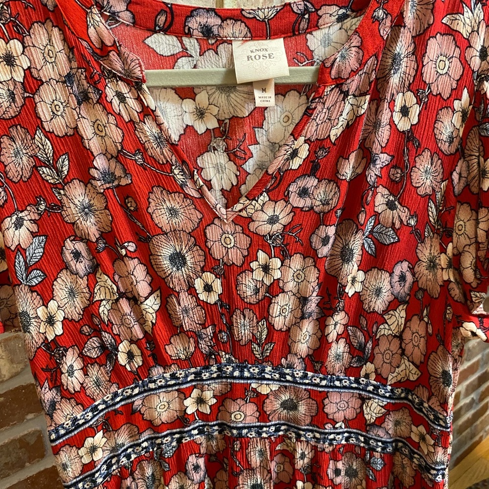 KNOX ROSE - dress size M midi red